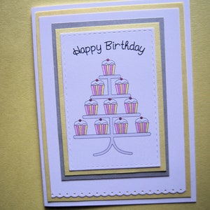 Tier of Cupcakes Birthday Card