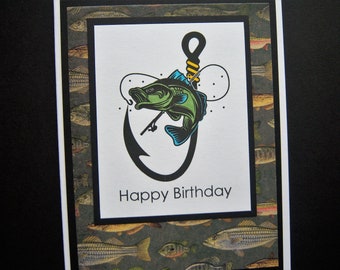 Fish With Hook Birthday Card