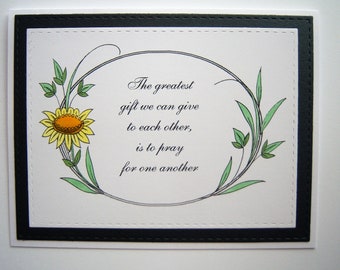 Flower Oval Frame Encouragement Card