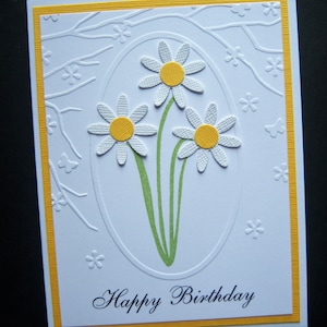 Three Daisies Birthday Card