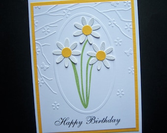 Three Daisies Birthday Card