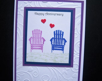 Adirondack Chairs Anniversary Card