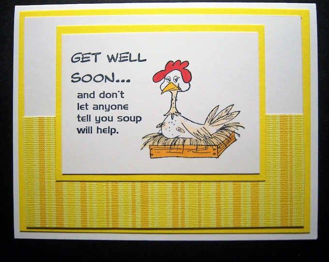 Chicken Soup Get Well Card - Etsy