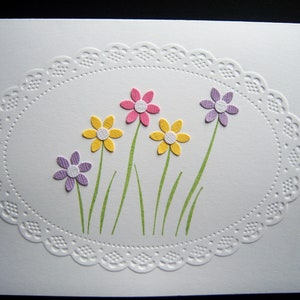 Set of Five Colorful Daisies Notecards