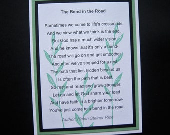 A Bend In The Road Encouragement Card