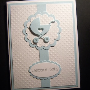 Blue Buggy Baby Card