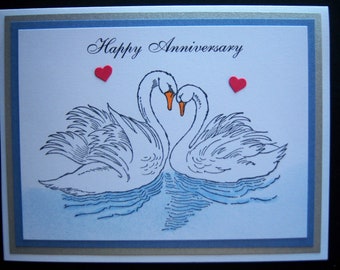 Two Swans Anniversary Card