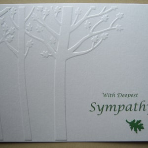 Embossed Peaceful Trees Sympathy Card image 1