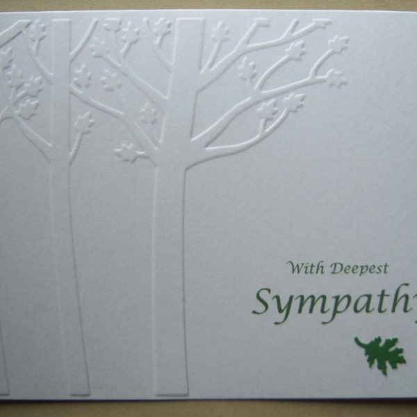 Embossed Peaceful Trees Sympathy Card
