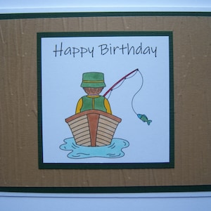 Fisherman Birthday Card