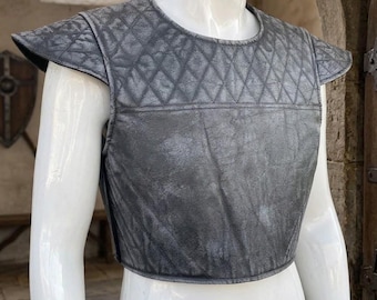 Distressed Black Leather Flak Vest | Handmade Cosplay Armor Vest | Custom Real Leather Tactical Costume | Post Apocalyptic Vest