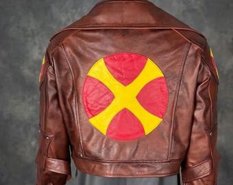 Rogue Marvel Rivals Cropped Leather Jacket | Superhero Cosplay Jacket for Women | Gamer Streetwear Costume