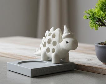 Difusor de aroma de hormigón con forma de dinosaurio / Difusor pasivo de aceites esenciales / Decoración de escritorio y hogar hecha a mano / Serie DinoVerse
