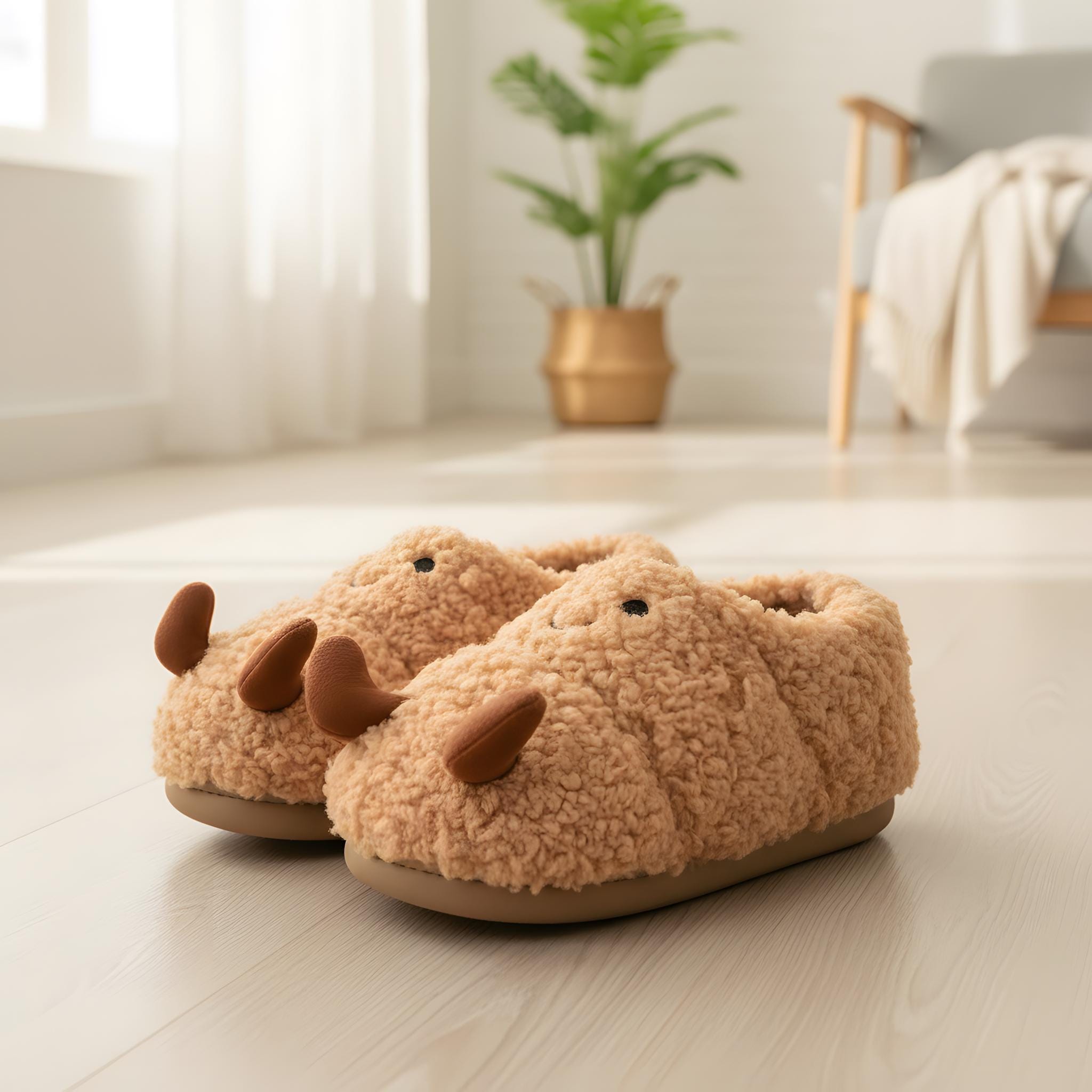 Cartoon Character Cotton Slippers - Cozy Winter Unisex Footwear