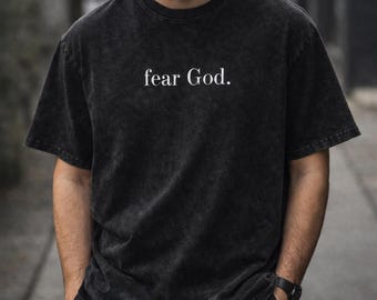 Camiseta extragrande de algodón lavada con nieve