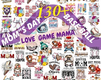 130+ PNG Mama PNG Clipart Bundle | Muttertag Skeleton Mom Baseball Designs | 130+ PNG, 300 dpi Sofortiger Download
