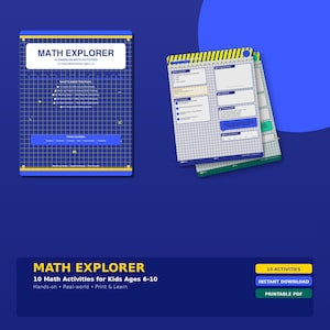 Math Explorer Activity Pack | Hands-On Geometry, Fractions, Probability (Digital Download)
