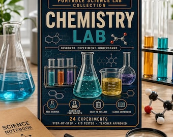 Schede di esperimenti scientifici per bambini / Attività STEM stampabili / Laboratorio scientifico per l'homeschooling / 24 esperimenti pratici per bambini dai 6 ai 12 anni