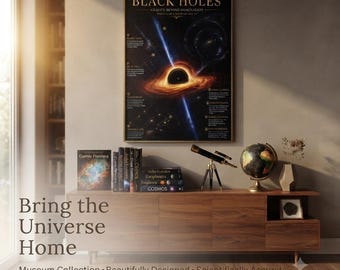 Black Holes Poster | Astrophysics Educational Print | Space Science Classroom Decor (Digital Download)