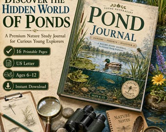 Kids Pond Journal | Nature Study, Scavenger Hunt, Homeschool Science (Digital Download)