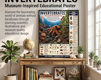Invertebrates Poster | Museum Science Wall Art (Digital Download)
