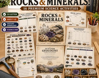 Rocks & Minerals Science Unit | Geology Activities for Kids (Digital Download)
