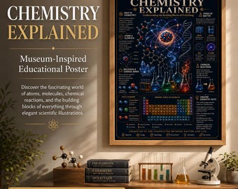 Chemistry Explained Poster | Museum Educational Science Wall Art (Digital Download)