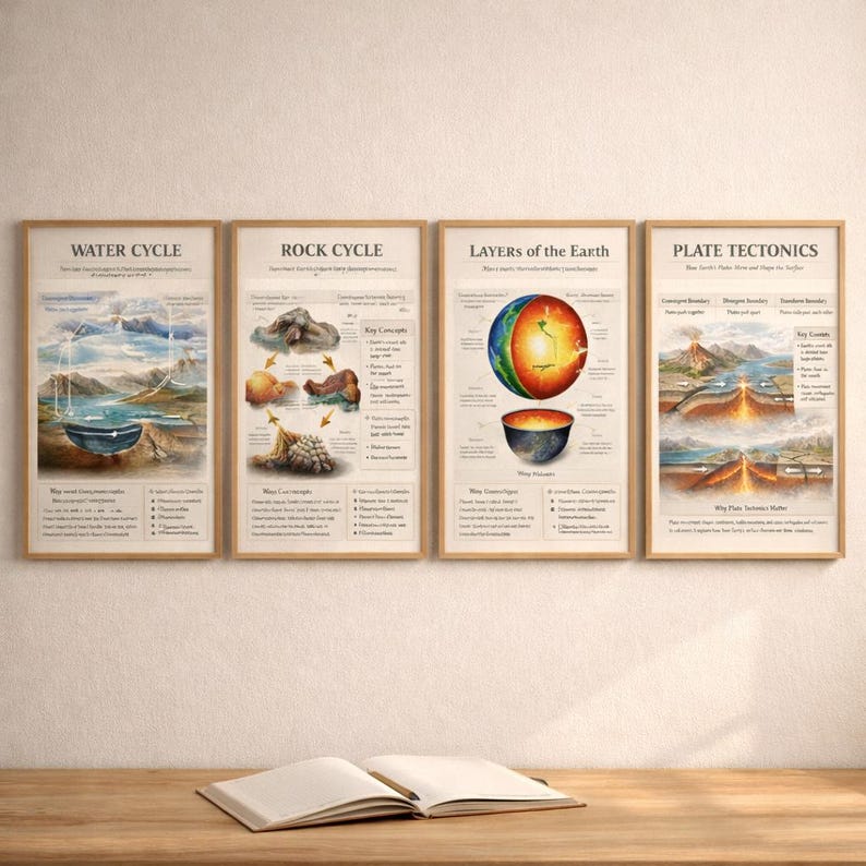 Plate Tectonics Poster | Earth Science Wall Art | Homeschool Printable ...