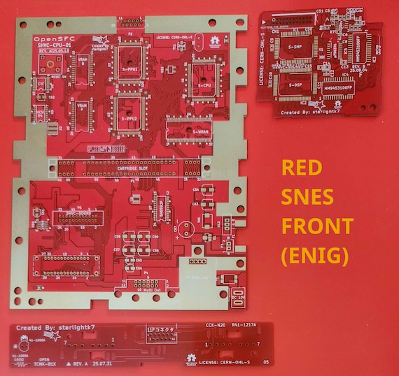 Opensfc SNES Replacement Motherboard Set (SHVC-CPU-01, Enig) - Etsy