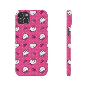 Custodia per telefono Hello Kitty / Design simpatico personaggio Sanrio a pois immagine 12