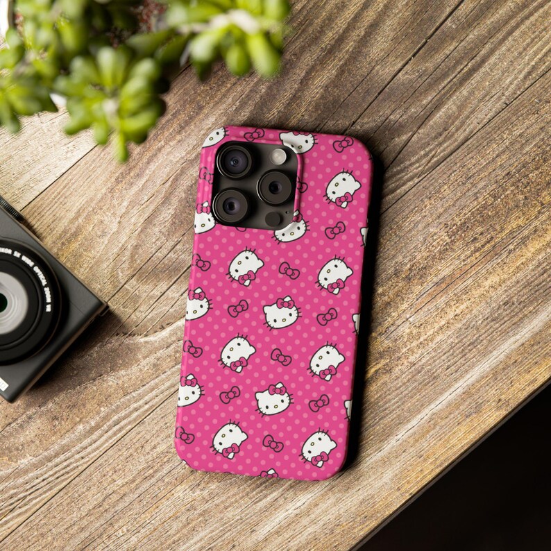 Custodia per telefono Hello Kitty / Design simpatico personaggio Sanrio a pois immagine 17