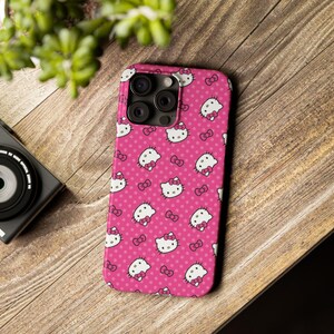 Custodia per telefono Hello Kitty / Design simpatico personaggio Sanrio a pois immagine 20