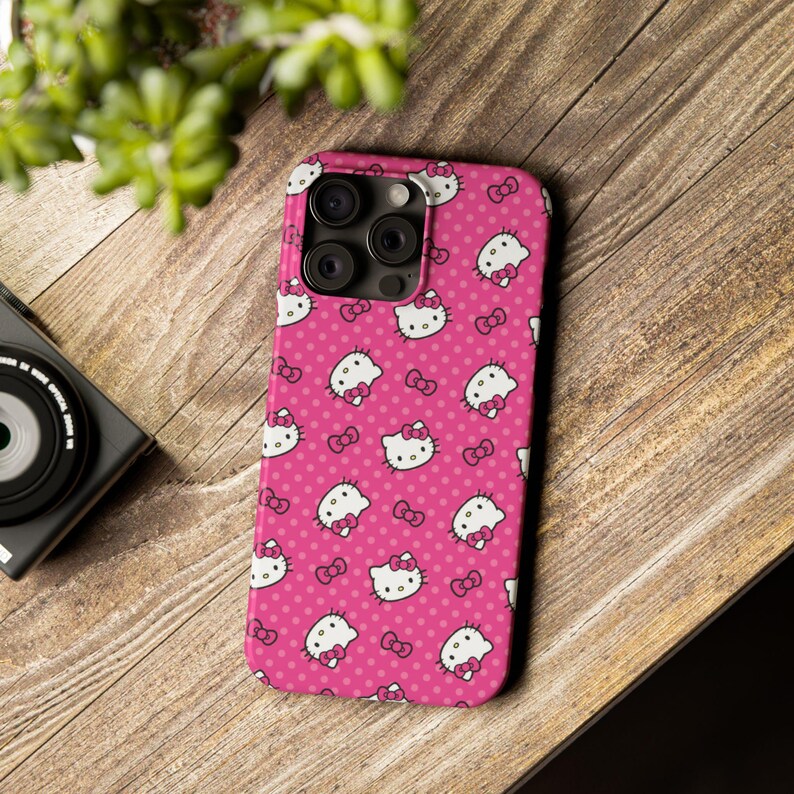 Custodia per telefono Hello Kitty / Design simpatico personaggio Sanrio a pois immagine 20