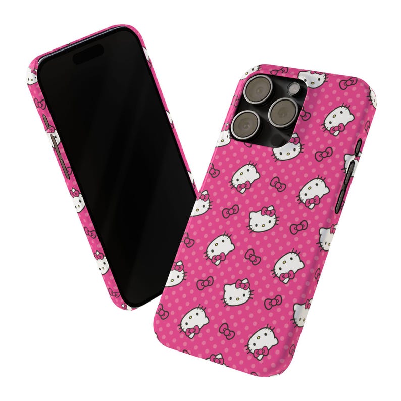 Custodia per telefono Hello Kitty / Design simpatico personaggio Sanrio a pois immagine 16