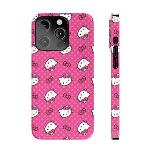 Custodia per telefono Hello Kitty / Design simpatico personaggio Sanrio a pois immagine 4