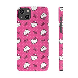 Custodia per telefono Hello Kitty / Design simpatico personaggio Sanrio a pois immagine 8