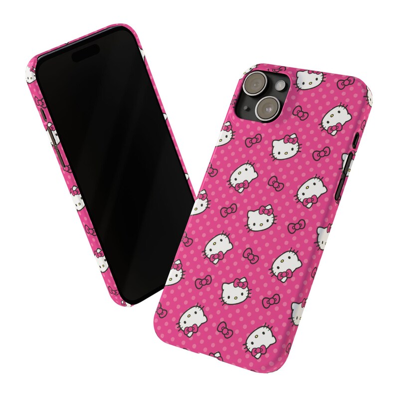 Custodia per telefono Hello Kitty / Design simpatico personaggio Sanrio a pois immagine 13