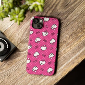 Custodia per telefono Hello Kitty / Design simpatico personaggio Sanrio a pois immagine 14