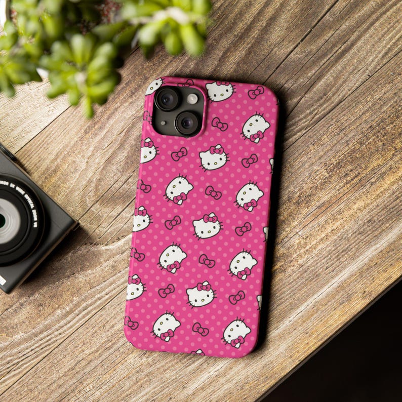 Custodia per telefono Hello Kitty / Design simpatico personaggio Sanrio a pois immagine 14