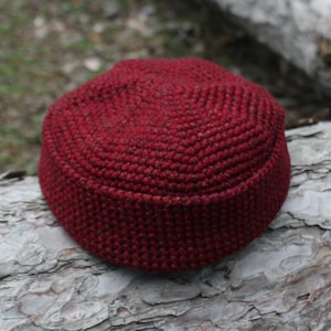 Handmade Tweed Fisherman Beanie for Men. Crochet Winter Hat.