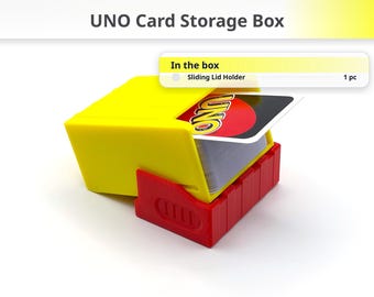 Caja para guardar cartas UNO, soporte para mazos con tapa deslizante, organizador de viaje