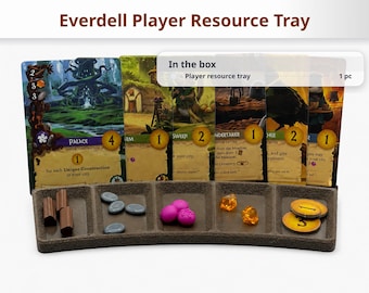 Bandeja organizadora de tarjetas de recursos para jugadores Everdell (accesorio para juegos)