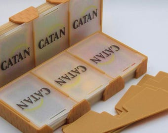 Organizador de cartas Catan, bandeja de almacenamiento para tarjetas de recursos