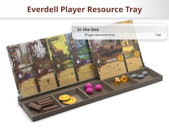 Bandeja organizadora de tarjetas de recursos para jugadores Everdell (accesorio para juegos)