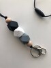 Lanyard // Silicone Beaded Lanyard // Teacher Lanyard // Beaded Teacher Lanyard // Neutral Lanyard 