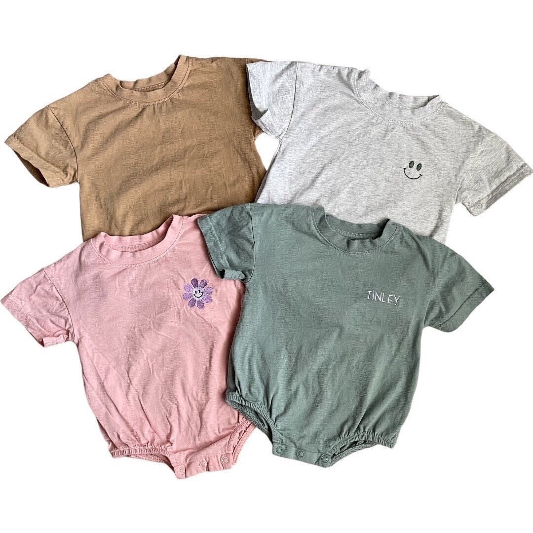 Tshirt Bubble Romper // Baby Romper // Baby Tshirt Romper Etsy