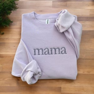 Floral Mama Embroidered Adult Sweatshirt // Mama Crewneck Sweatshirt // Embroidered Sweatshirt