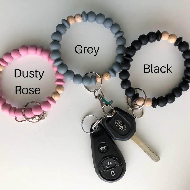 Silicone Bracelet Keychain // Lobster Clasp Key Chain// Etsy