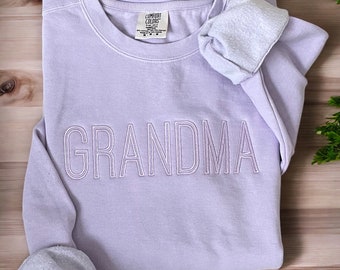 Grandma Embroidered Adult Sweatshirt // Mother’s Day Gift