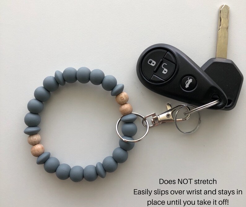 Silicone Bracelet Keychain // Lobster Clasp Key Chain// Etsy